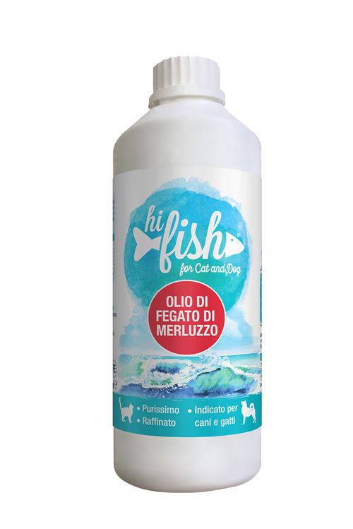 Hi Fish Olio di Fegato di Merluzzo per Cani e Gatti