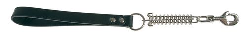Guinzaglio In Cuoio A Maniglia C/Molla