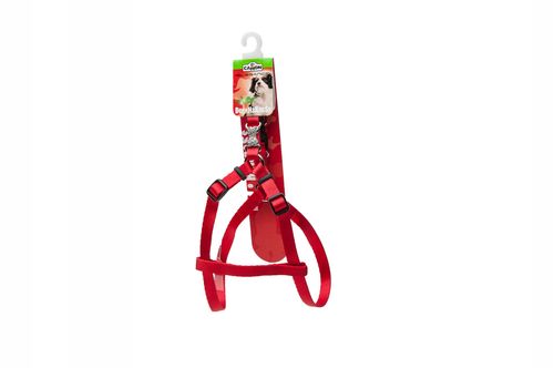 Strass Cane Pettorina Regular Con Osso Rosso