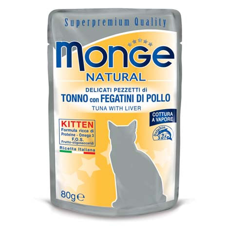 Monge Natural Kitten Busta Multipack 24x80G