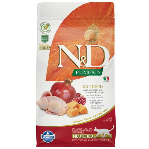 N&D Pumpkin Gatto Neutered Quaglia Zucca Melograno