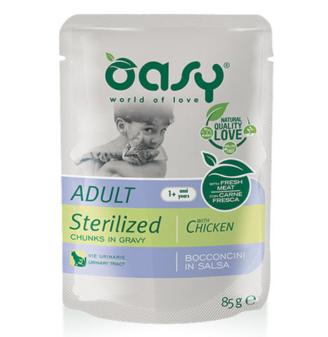 Oasy Cat Sterilised Busta Multipack 12x85G