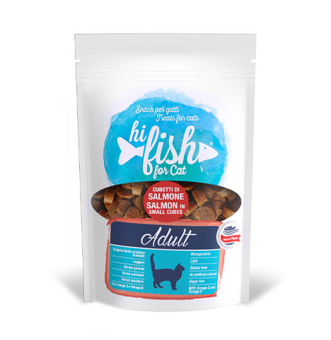 Hi Fish Snack Cat Cubetti al Salmone