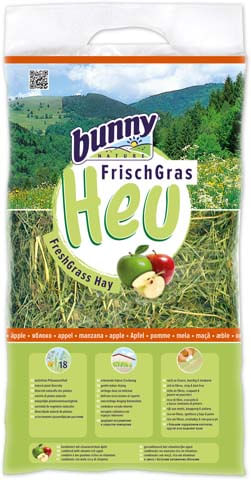 Bunny Nature Fieno per Roditori FreshGrass Hay Con Mele