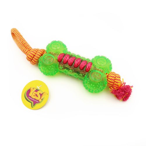 Yes! Gioco per Cane Osso Termoplastico Verde