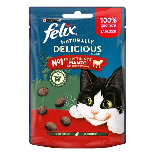 Felix Snack Gatto Naturally Delicious al Manzo