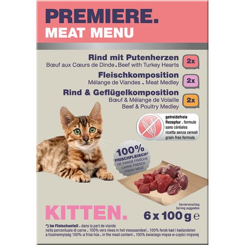 Premiere Meat Menu Kitten Vaschetta Multipack 6x100G