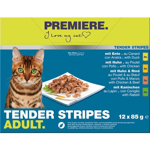 Premiere Tender Stripes Cat Busta Multipack 12x85G