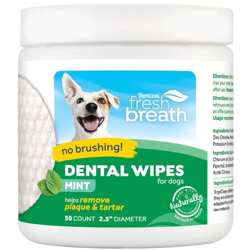 Tropiclean Dog Fresh Breath Dental Wipes