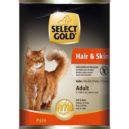 Select Gold Hair&Skin Cat Adult Lattina 400G