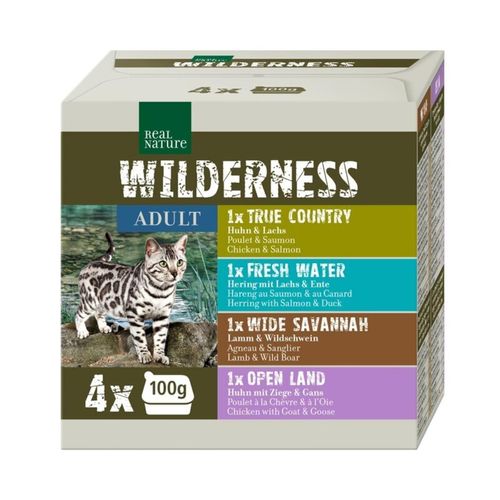 Real Nature Wilderness Cat Vaschetta Multipack 4x100G