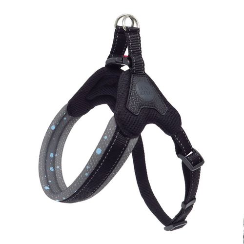 Pettorina per Cane Antracite Pois Regolabile