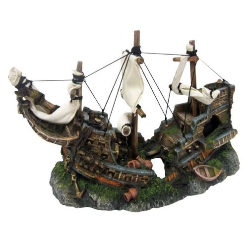 Amtra Decoro Acquario Relitto su Rocce