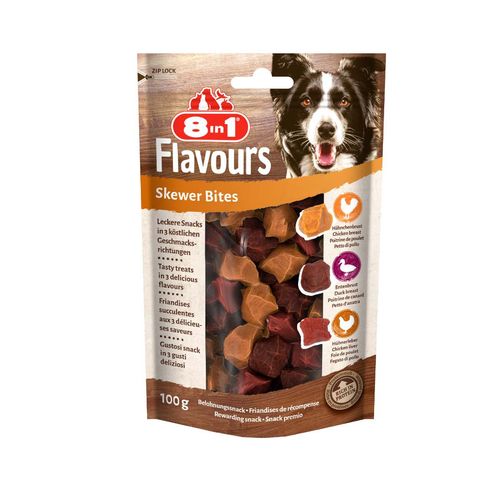 8 in 1 Flavours Dog Snack Skewer Bites