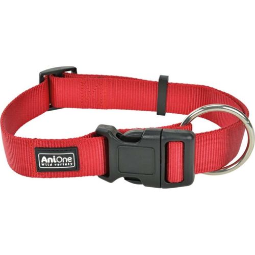 AniOne Collare Classic in Nylon Rosso