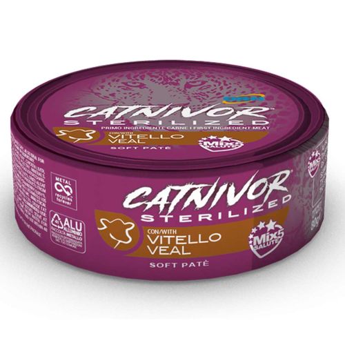 Catnivor Sterilized Cat Lattina Multipack 24x80G