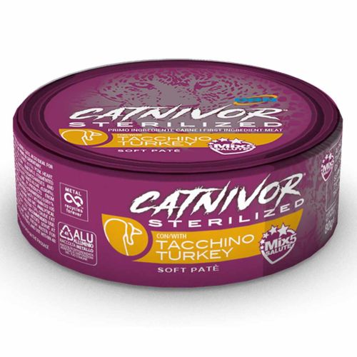 Catnivor Sterilized Cat Lattina Multipack 24x80G
