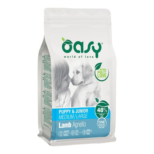 Oasy Dry Dog One Puppy Medium Large Agnello