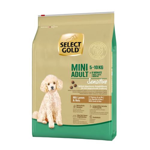 Select Gold Sensitive Mini Adult con Agnello e Riso