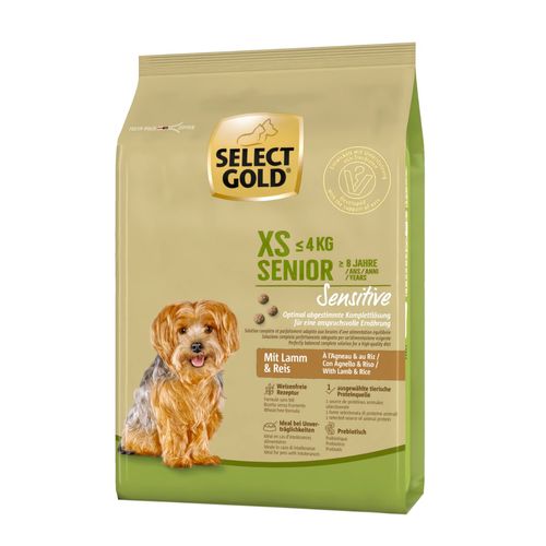 Select Gold Sensitive XS Senior con Agnello e Riso
