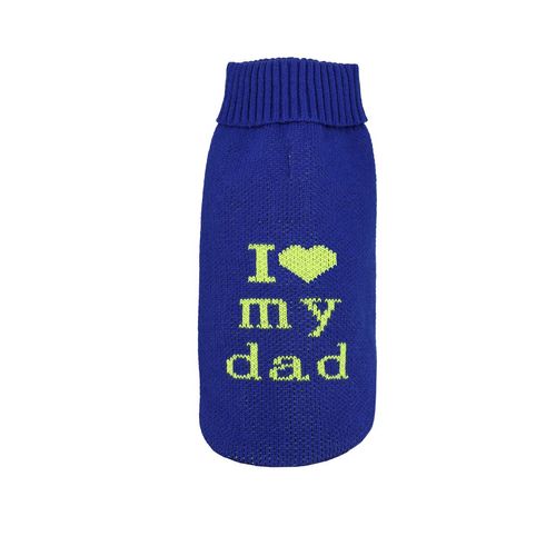 Record Maglioncino per Cani I Love My Dad Blu