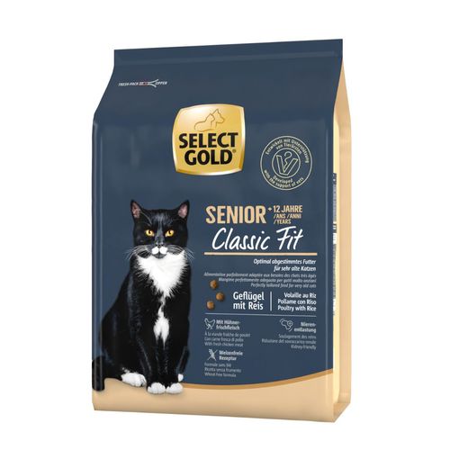Select Gold Cat Senior +12 Pollame con Riso