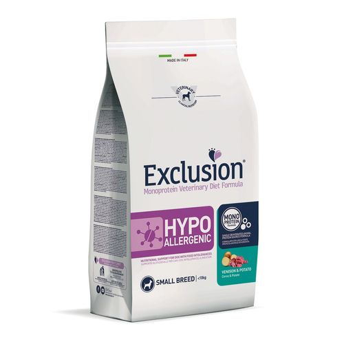 Exclusion Dog Diet Hypoallergenic Small Cervo e Patate