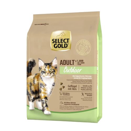 Select Gold Cat Outdoor Adult Pollame e Riso
