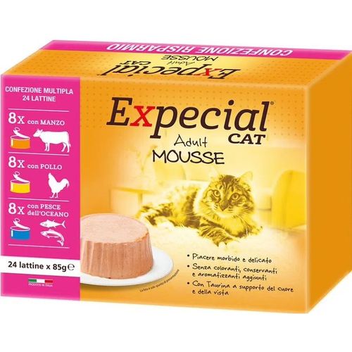 Expecial Cat Adult Mousse Lattina Multipack 24x85G
