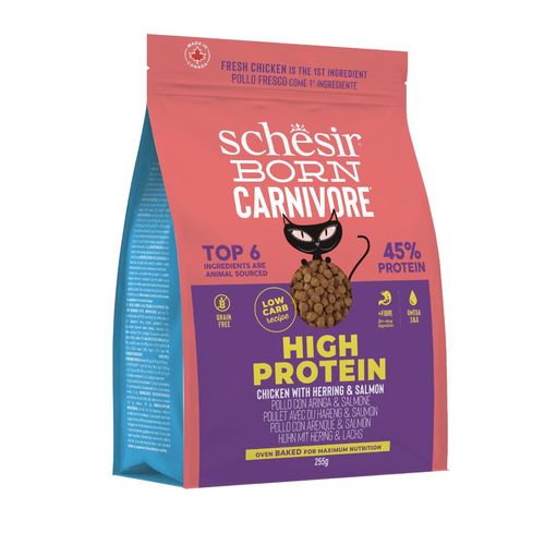 Schesir Born Carnivore Cat Pollo con Aringa e Salmone