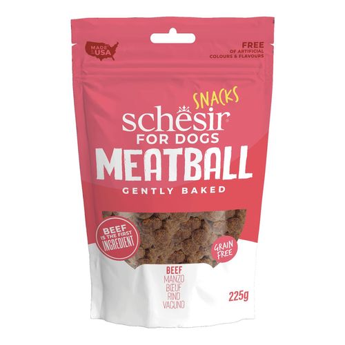 Schesir Dog Snack Meatballs Manzo