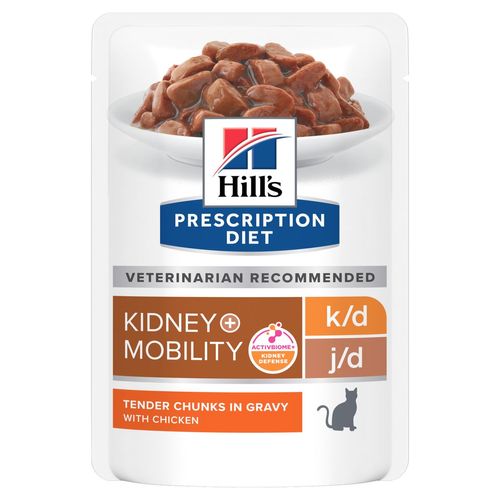 Hill's Prescription Diet k/d Kidney + Mobility Multipack 12X85G Alimento Umido per Gatti