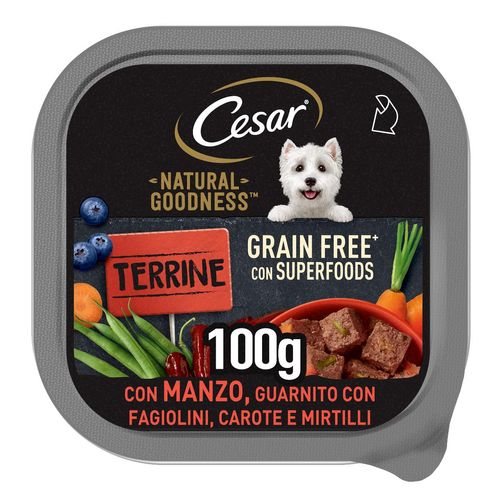 Cesar Dog Natural Goodness Terrine Vaschetta Multipack 16x100G