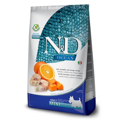 N&D Ocean Adult Mini Merluzzo Zucca e Arancia