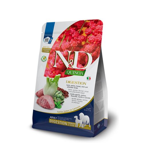 N&D Dog Quinoa Digestion Adult Medium Maxi Agnello