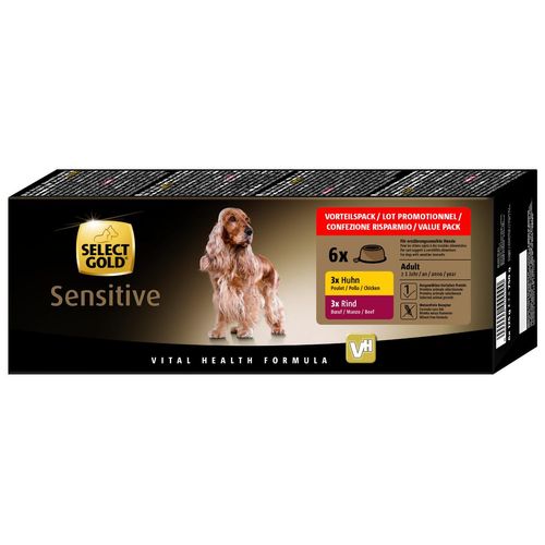Select Gold Sensitive Dog Vaschetta Multipack 6x125G