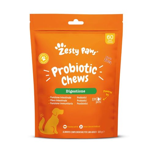 Zesty Paws Probiotico Chews Digestione Cane Alimento Complementare