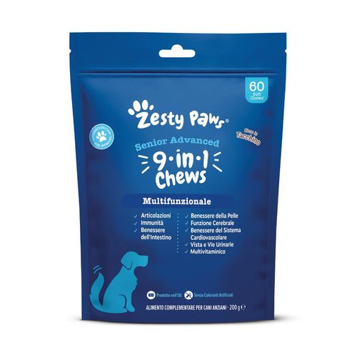 Zesty Paws Advance 9 in 1 Chews Multifunzionale Senior Alimento Complementare