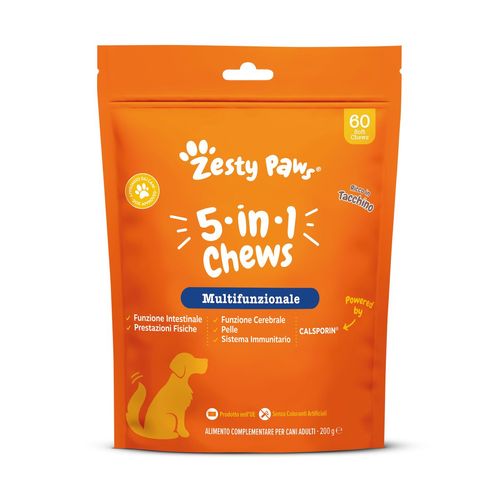 Zesty Paws 5 in 1 Chews Multifunzionale Cane Alimento Complementare