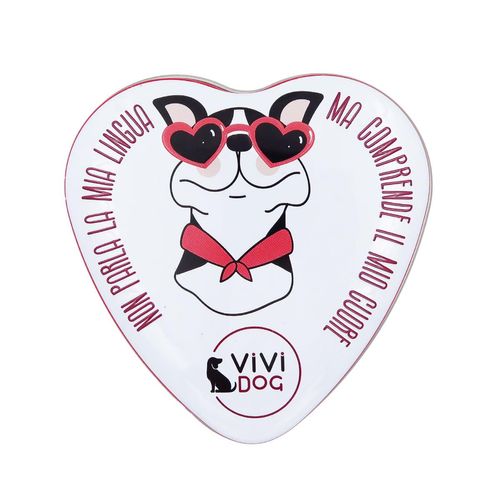 ViVi Dog Snack Tin Box Cuore Minibones
