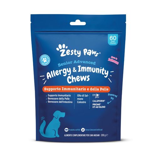 Zesty Paws Advance Allergy&Immunity Chews Senior Alimento Complementare