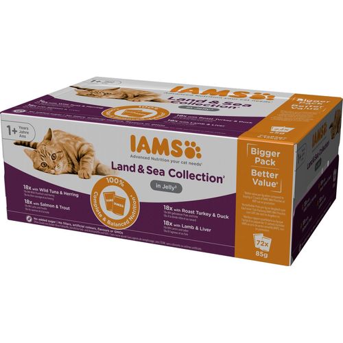 Iams Cat Busta Multipack 72x85G Jelly Land & Sea Collection