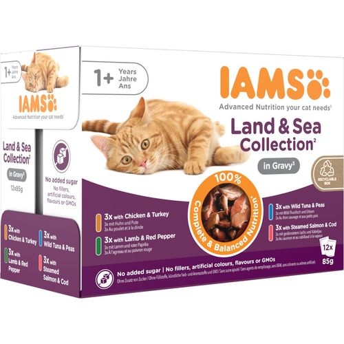 Iams Cat Busta Multipack 12x85G Land & Sea Collection