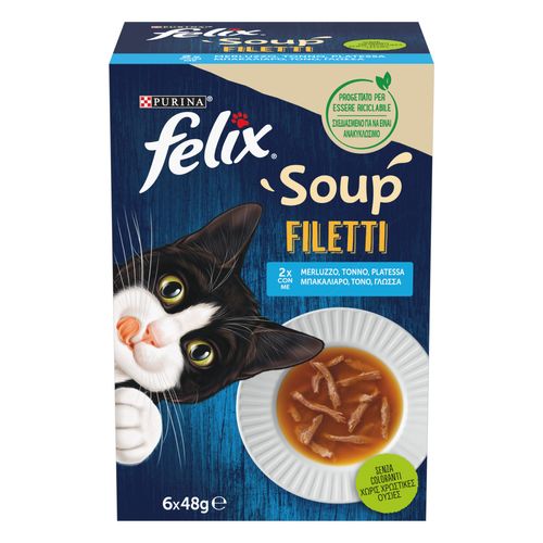 Felix Soup Filetti Cat Busta Multipack 6x48G