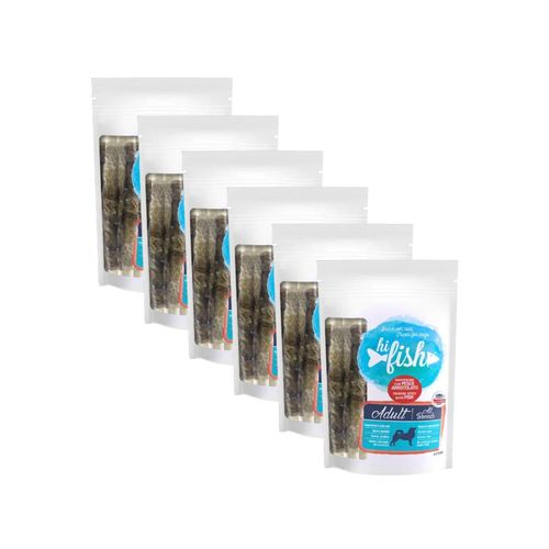 Kit Risparmio 6x70G Hi Fish Snack Cane Bastoncini Arrotolati