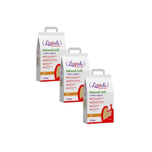 Kit Risparmio 3x3.5KG  Lovedi Gatto Lettiera Natural Eco