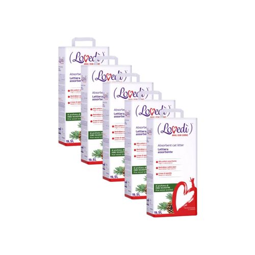 Kit Risparmio 5x19.5L Lovedi Gatto Lettiera Assorbente