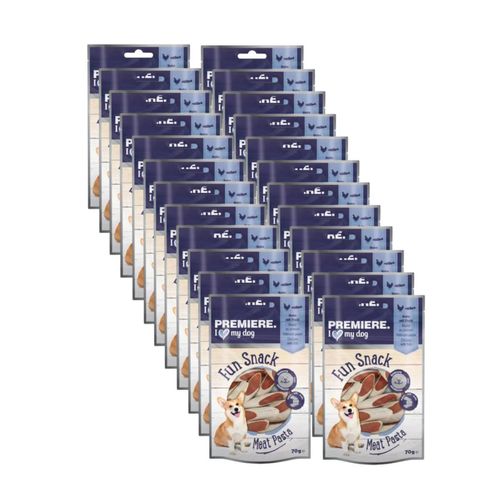 Kit Risparmio 24x70G Premiere Snack Dog Meat Pasta