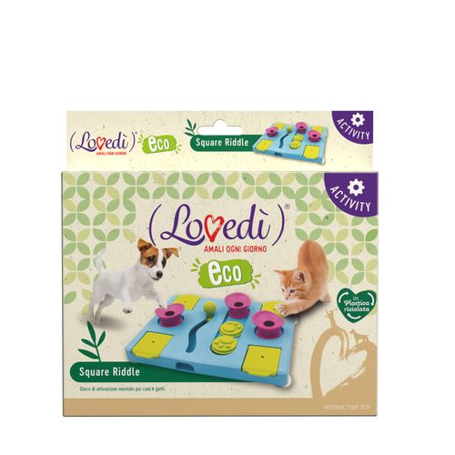 Lovedì Eco Gioco Cane e Gatto Puzzle Activity Square Riddle
