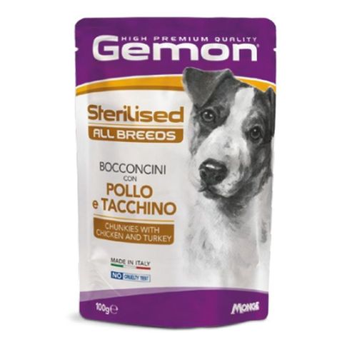 Gemon Dog Sterilised All Breeds Busta Multipack 24x100G